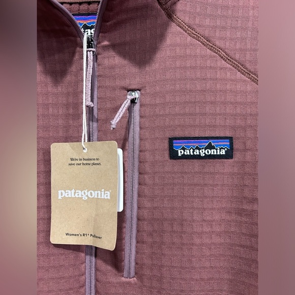 Patagonia Women's Large R1 Air Zip-Neck Pullover Performance Jacket Pink NWT - Picture 6 of 10